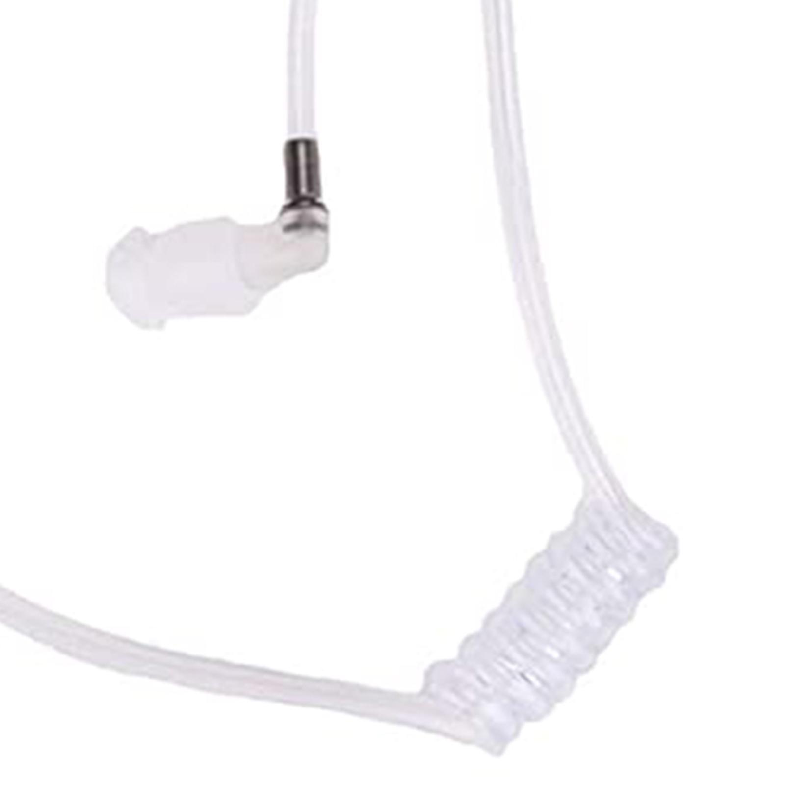 2 Pieces Acoustic Coil Tubes,Lightweight Removable Clear and White Replacement Tube for Two Way Radio Air Duct Headphones
