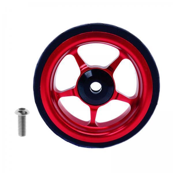 2-4pack Easy Wheel for Folding Bike EZ Wheels Wheel Easywheel Red