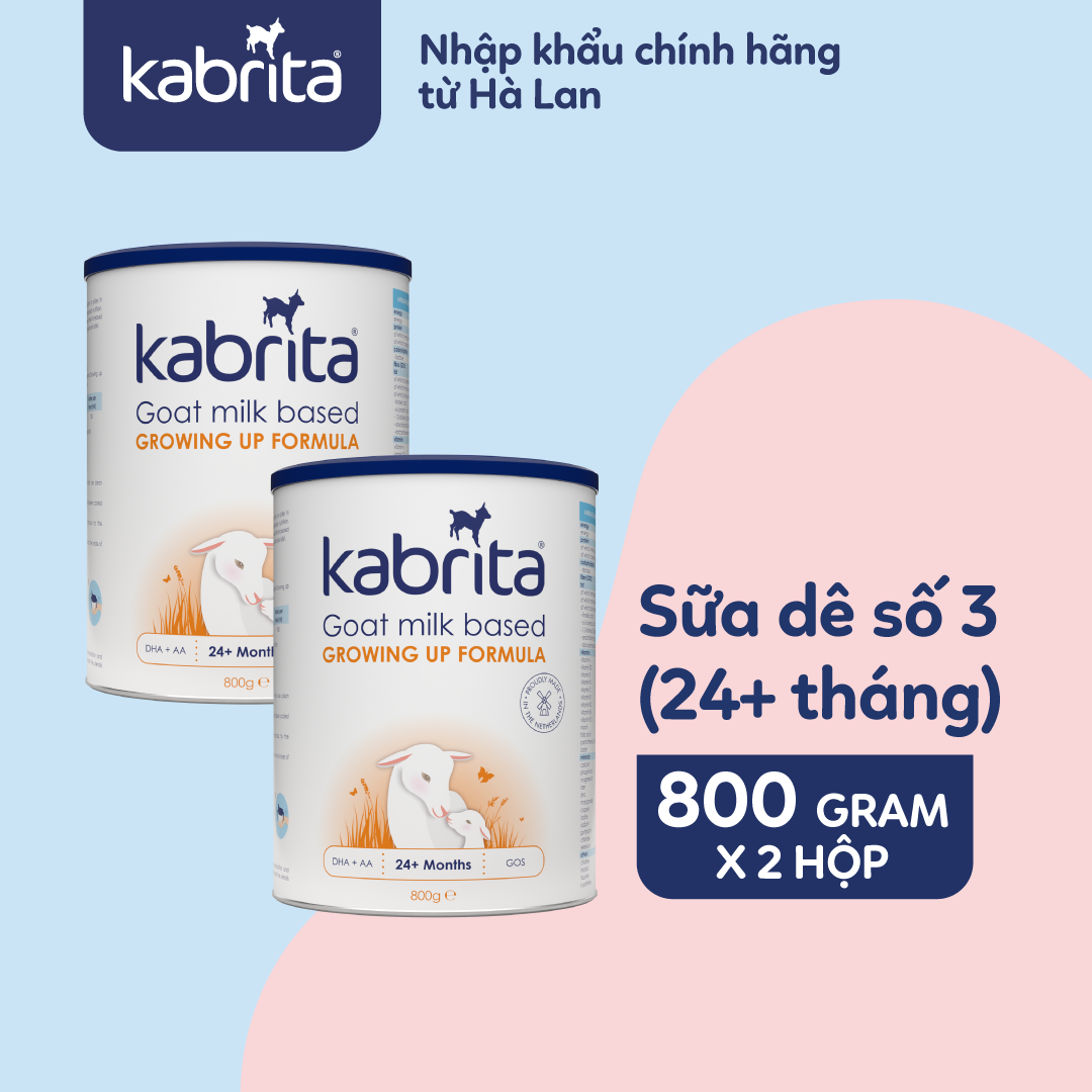 Combo 2 lon Sữa dê Kabrita số 3 cho trẻ trên 24 tháng - Lon 800g