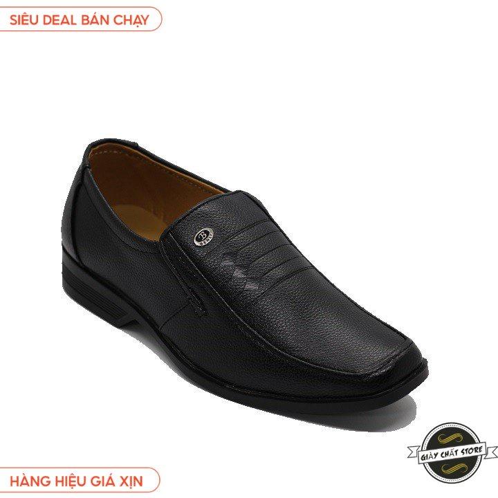 Giày tây nam mũi bo tròn đế cao su được khâu chắc chắn size 38 đến 43