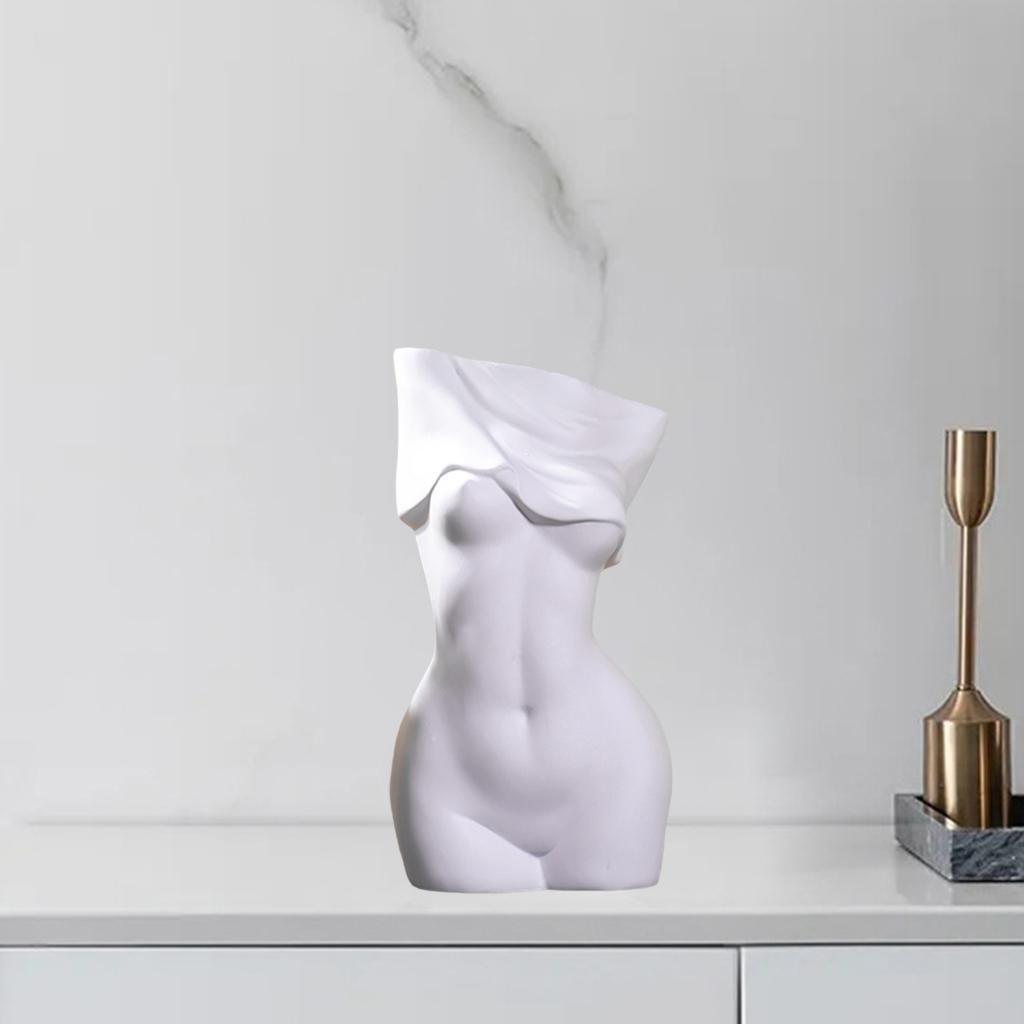 Female Body Vase Statue Desktop Living Room Flower Pot Decorative