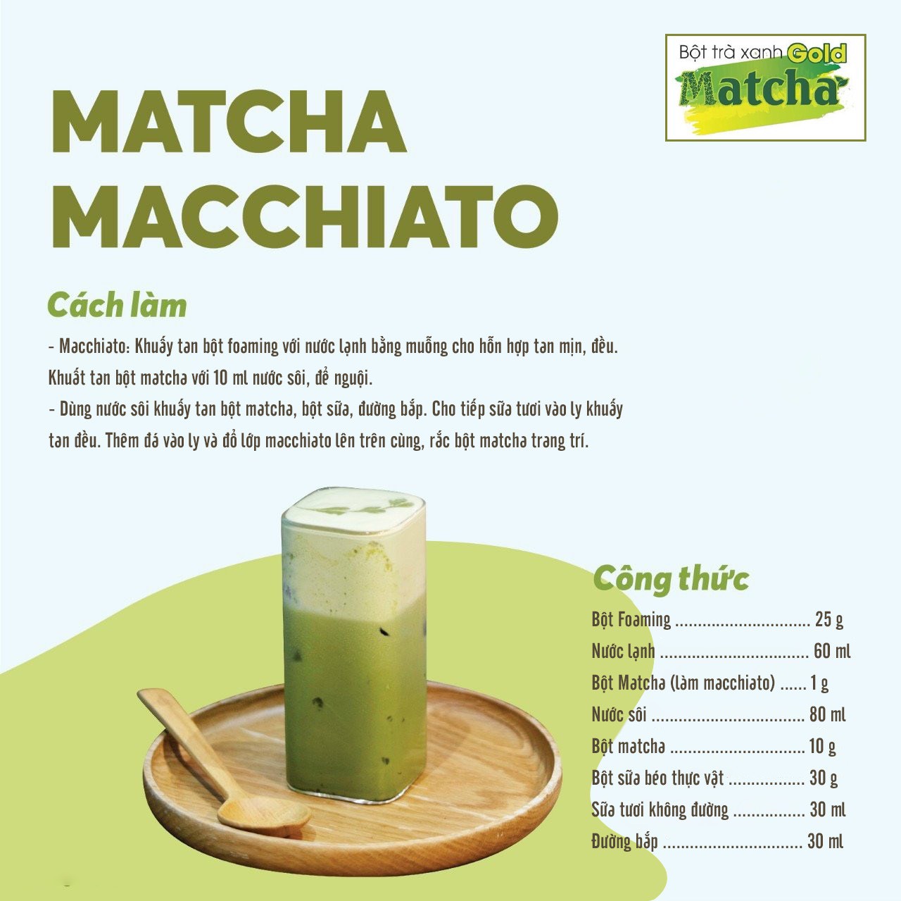 Combo 2 túi Bột trà xanh Matcha Gold