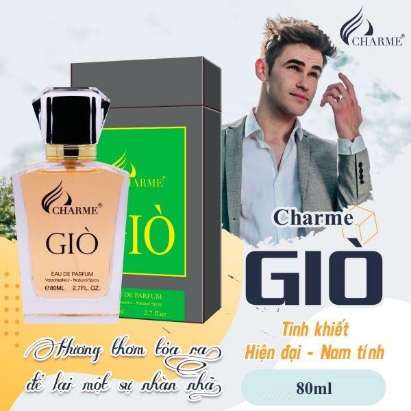 Nước hoa nam cao cấp Charme Giò 80ml hương trái cây ngọt ngào ấm áp lưu hương lâu độ tỏa hương xa