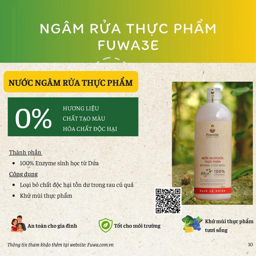 Nước Ngâm Rửa Thực Phẩm FUWA 3E 1000ML, Enzyme Sinh Học, Loại Bỏ Hóa Chất Trên Rau, Quả, Khử Mùi Tanh , Sạch Thực Phẩm