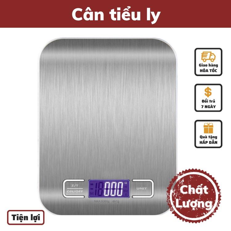 Cân tiểu ly điện tử mini chống nước N6 đinh lượng 1g -5kg cân tiểu li nhà bếp làm bánh pha chế có trừ bì chính xác cao