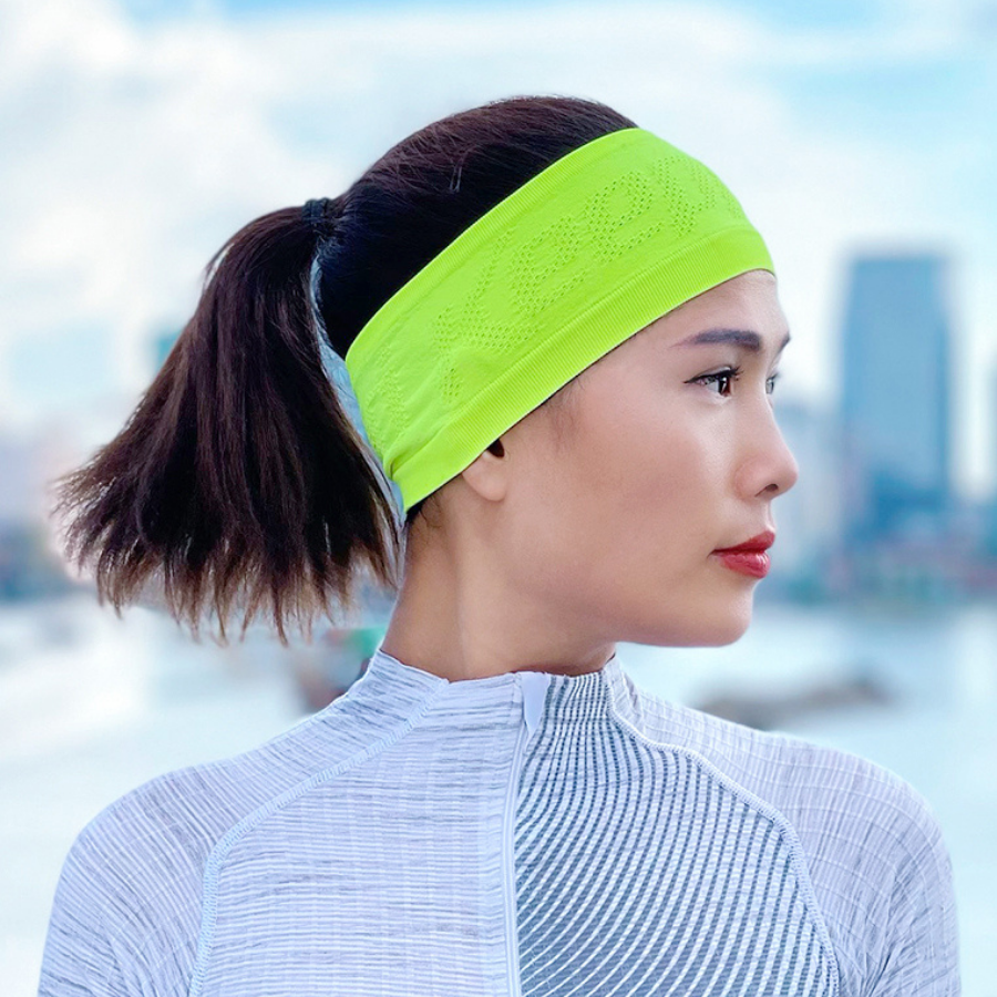 Băng Trán Thể Thao Keepdri Headband On Off Màu Xanh Neon