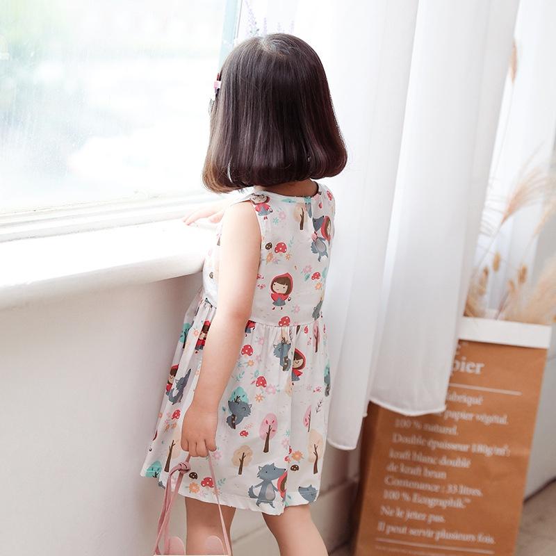 Váy hè bé gái chất cotton mỏng mát nhiều họa tiết dễ thương