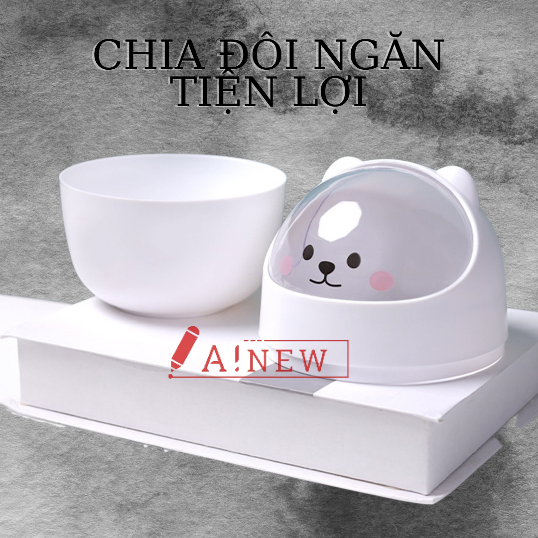 Thùng rác mini hình gấu - Sọt rác mini ngăn mùi