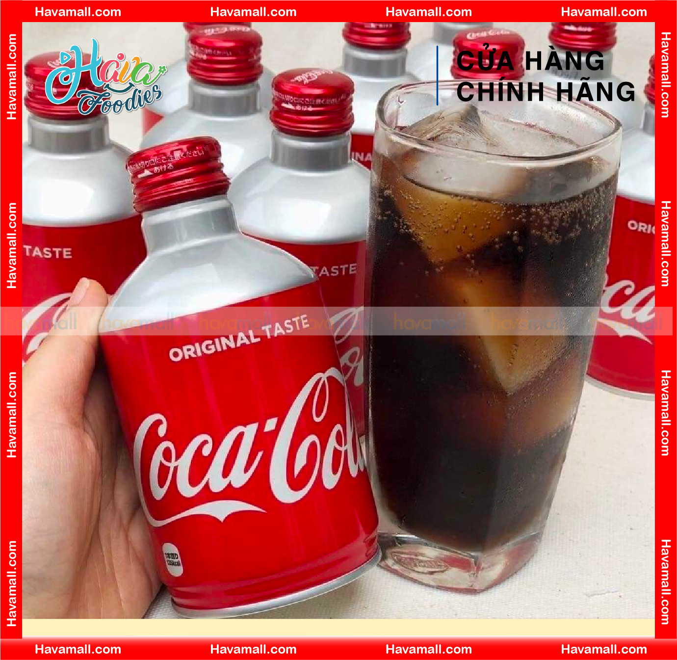 Cocacola Nhật Bản Chai Nhôm Nắp Vặn 300ML