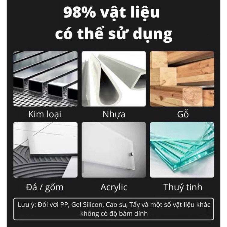 Keo Siêu Dính Đa Năng - Keo Dán Siêu Chắc Mọi Bề Mặt, Nhanh Khô, Không Làm Hỏng Bề Mặt Tường, Không Cần Khoan Đục - HÀNG CHÍNH HÃNG MINIIN