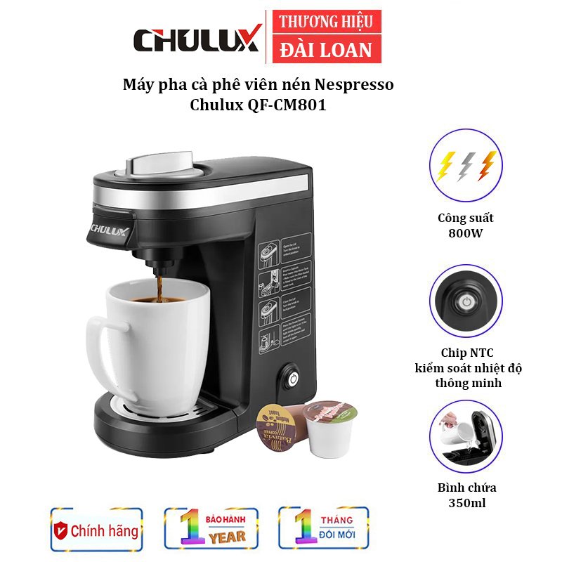 Máy pha cà phê viên nén Nespresso Chulux QF-CM801 - HÀNG NHẬP KHẨU