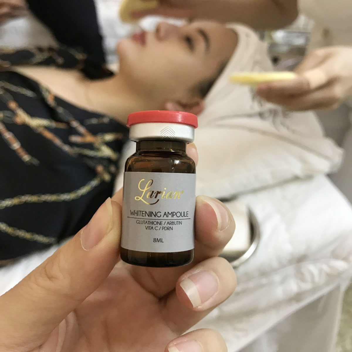 Tế Bào Gốc lăn kim Larian Whitening Ampoule Serum DNA Cá Hồi
