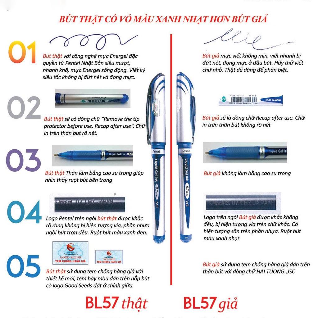 || Bút Ký Nhật Bản Pentel Energel BL57 | Bút Ký Mực Gel Nét 0.7 Cao Cấp Siêu Nét Siêu Mượt Cho Chữ Ký Hoàn Hảo