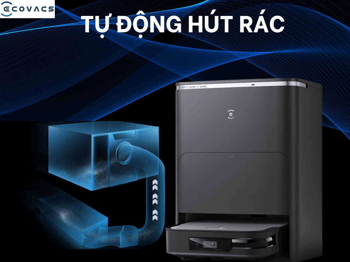 Robot Hút Bụi Lau Nhà Ecovacs X2 Omni Trợ Lý Ảo YIKO Công nghệ OZMO 2.0 Lực Hút 8000 Pa - Hàng Chính Hãng