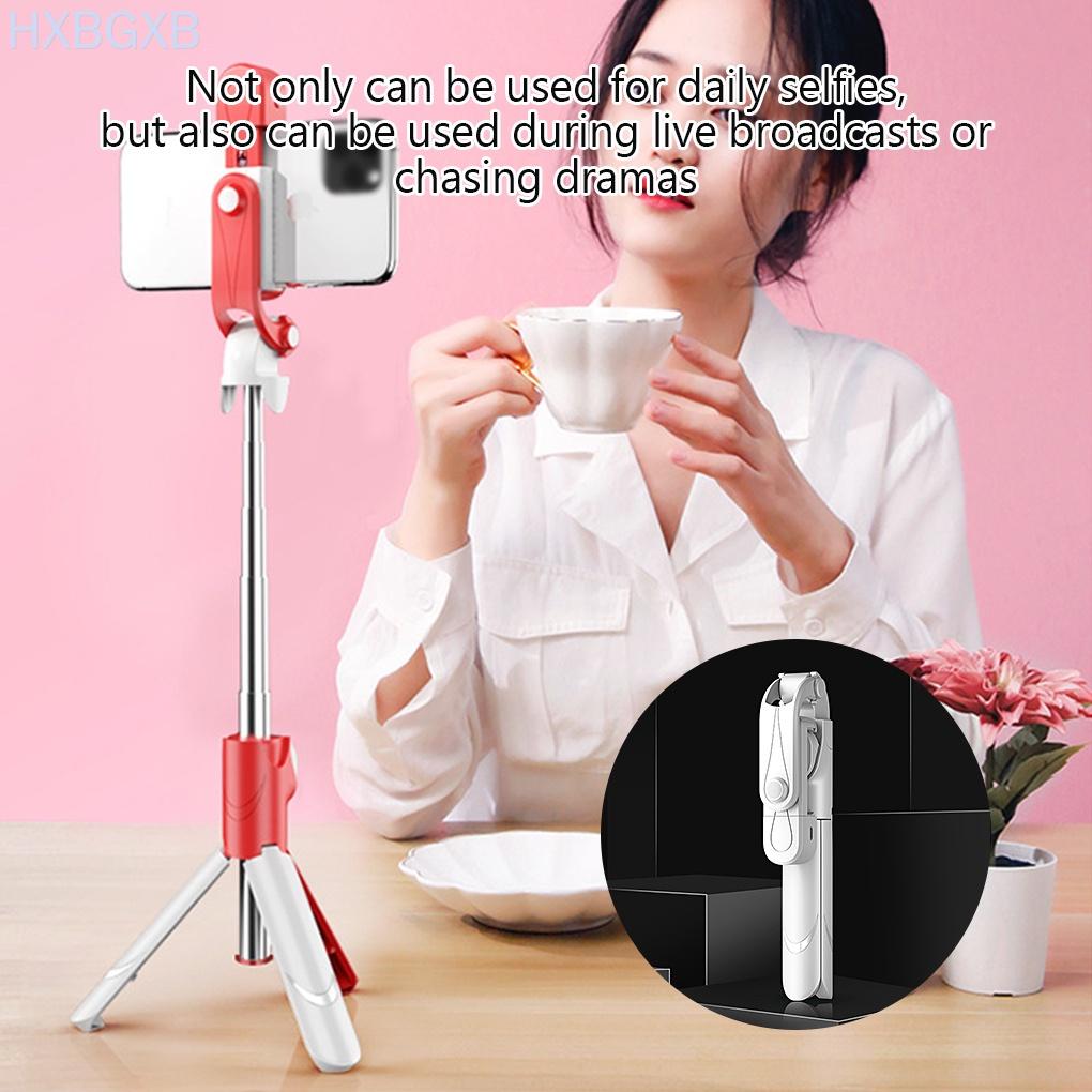 Gậy Chụp Ảnh Tự Sướng V4.0 Kết Nối Bluetooth Có Giá Đỡ Ba Chân Màu Trắng