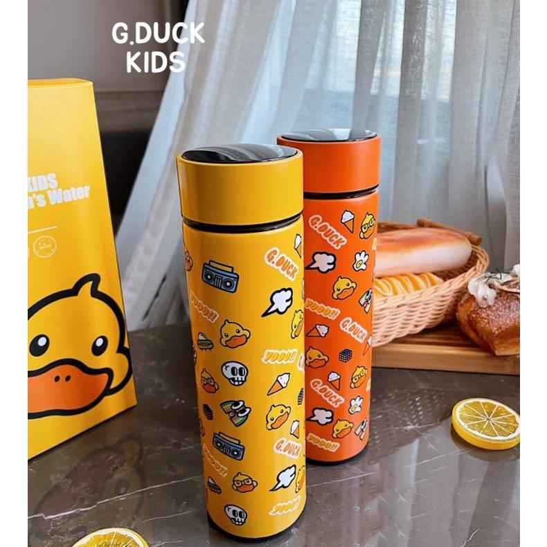 Bình Giữ Nhiệt Hiển Thị Nhiệt Độ Nước Dáng Cao Hình Vịt Vàng Siêu Đáng Yêu Dung Tích 500Ml