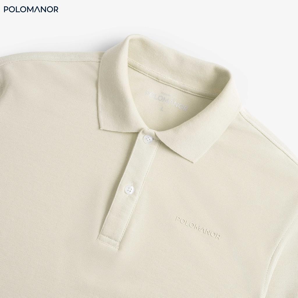 Áo Polo nam có cổ BASIC-BEIGE vải cá sấu cotton CMC, nam tính, chỉn chu, sang trọng - POLOMANOR