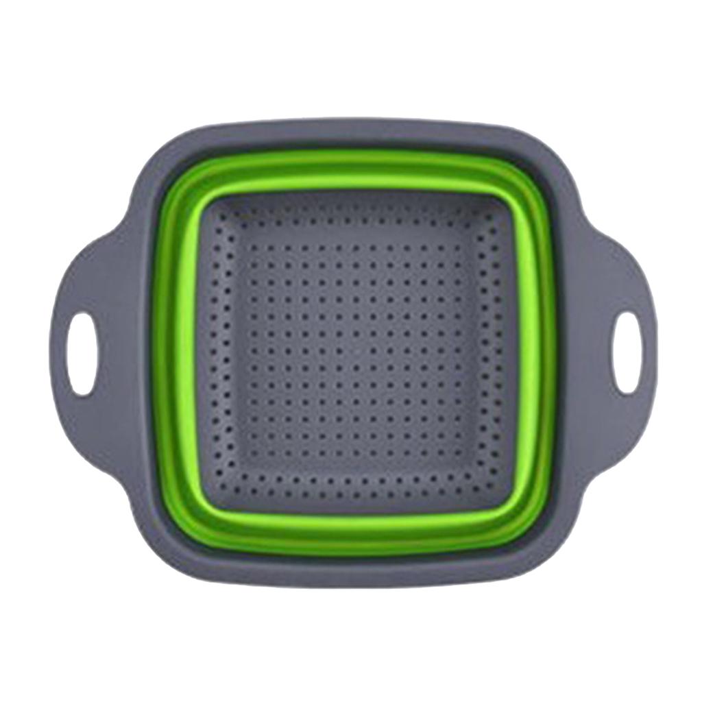 Có Thể Gập Lại Silicone Colander Chìm Bin Thùng Lọc Nhà Bếp Có Thể Gập Lại