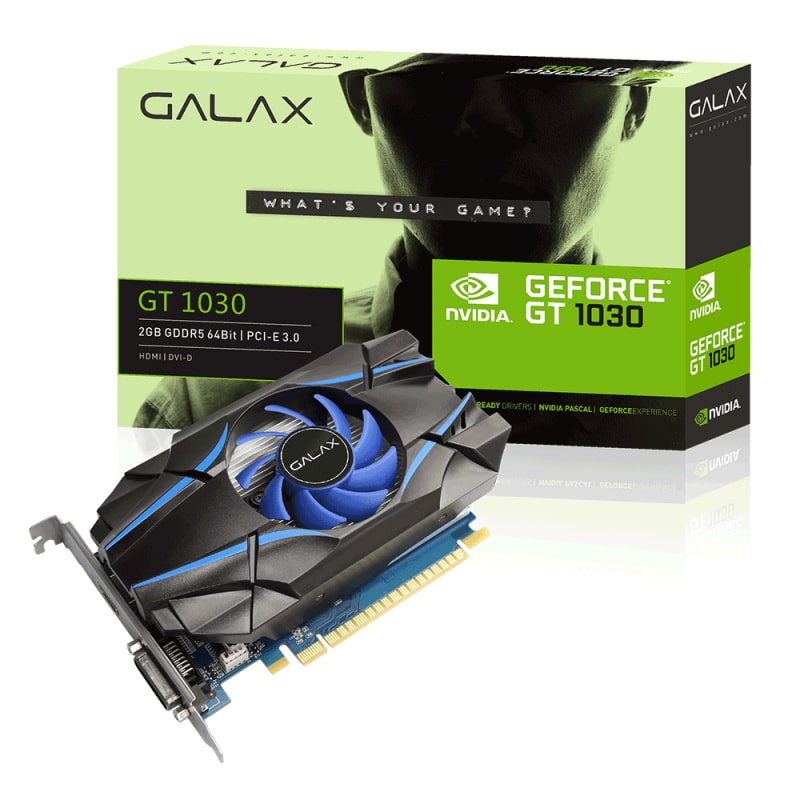 Card Màn Hình VGA Galax GeForce GT 1030 2GB 30NPH4HVQ4ST SDDR5 64bit 1 Fan HDMI - Hàng Chính Hãng