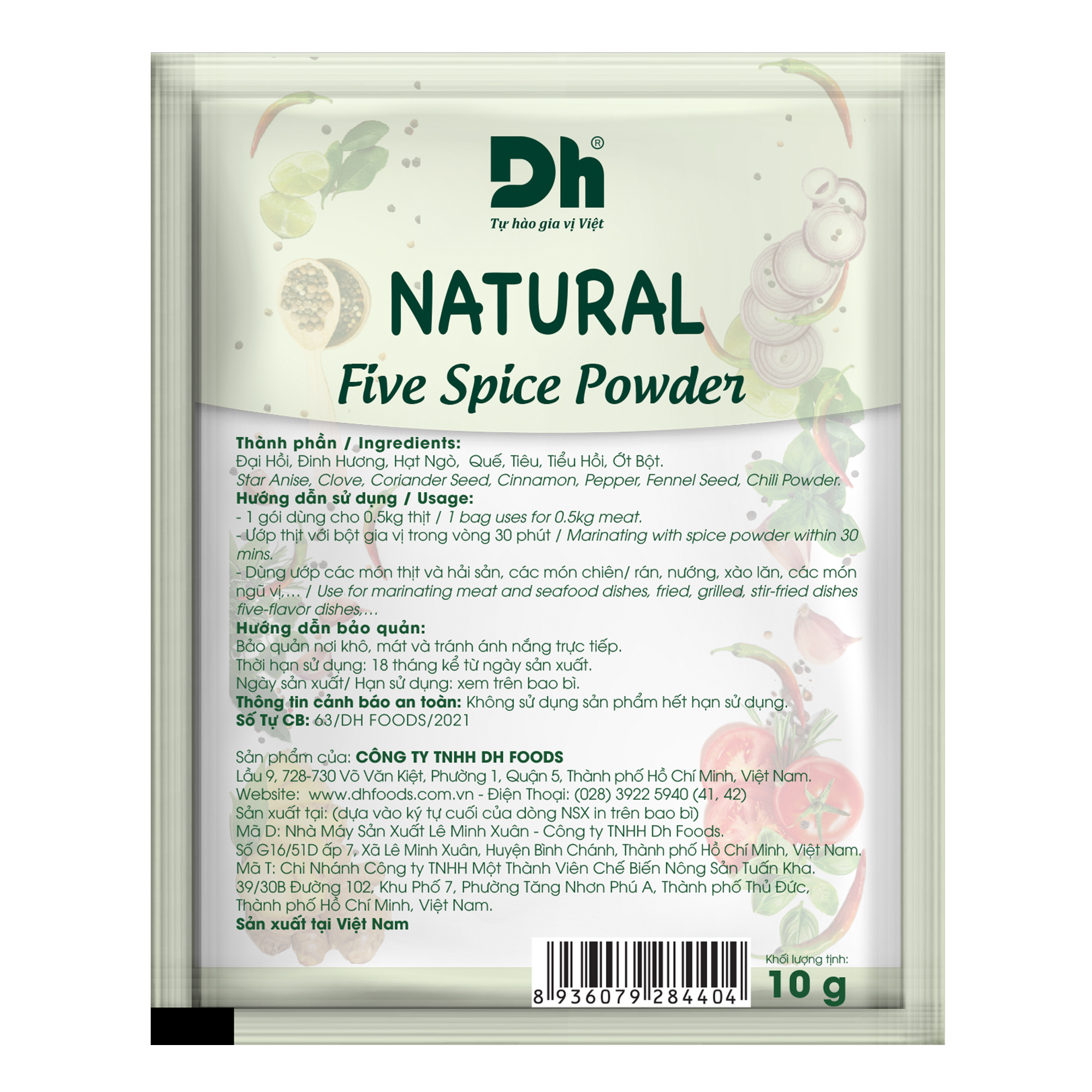 Combo 5 gói Gia vị Ướp (bao gồm gia vị ướp Ngũ vị hương, gia vị nấu Cà ri, gia vị nấu Bò Kho, gia vị Ướp thịt nướng, gia vị ướp thịt Chẩm Chéo)