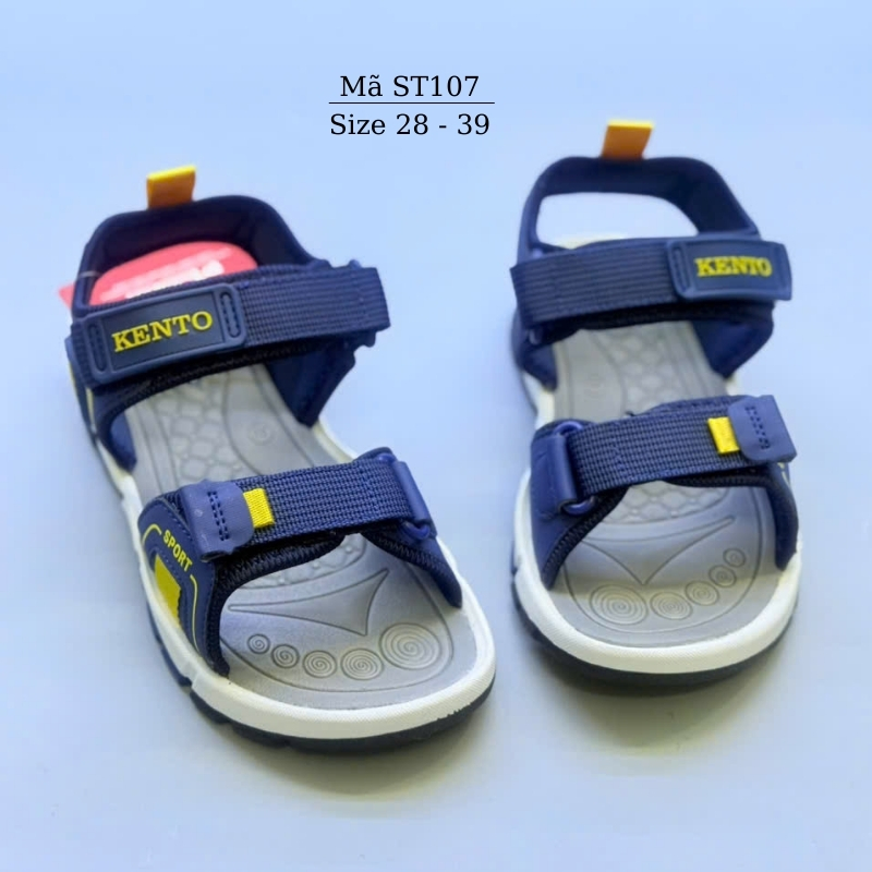 Dép quai hậu bé trai Sandal KENTO VNXK cho trẻ em học sinh tiểu trung học 4 - 15 tuổi đi học đi biển thể thao năng động ST107
