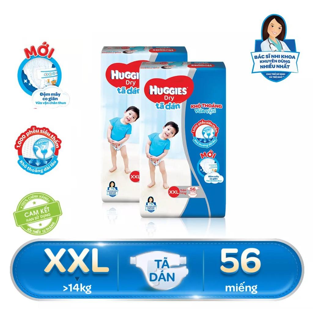 Bỉm Huggies quần/dán đủ size M74/L68/XL62/XXL56(Bao bì mới)