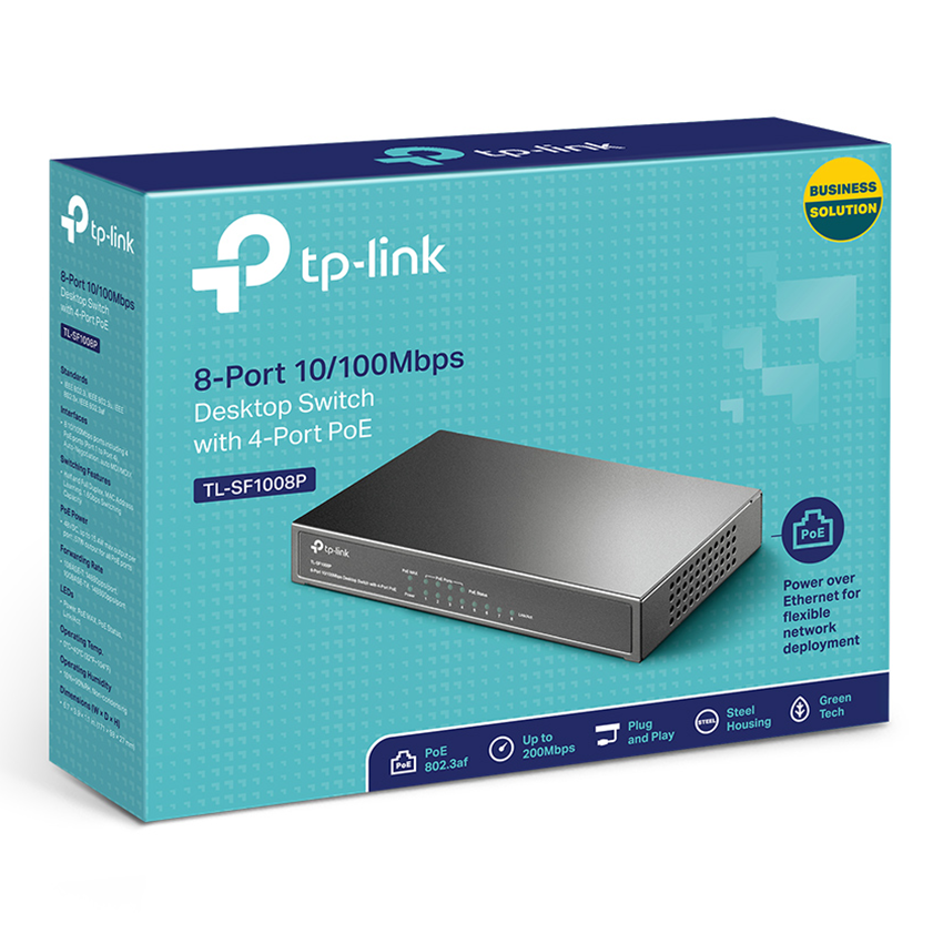 SWITCH TP-LINK TL-SF1008P (8PORT 10/100MBPS - 4 CỔNG POE)-hàng chính hãng