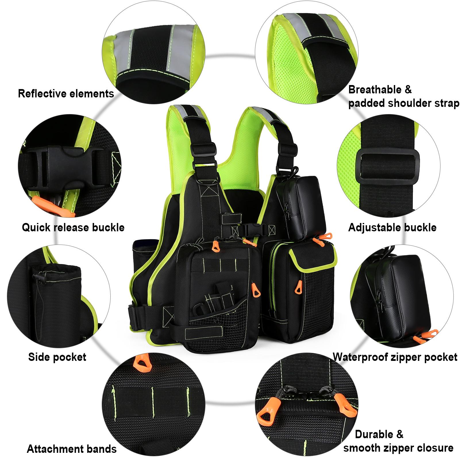 Áo Khoác Vest Cắm Trại Đi Bộ Câu Cá Thể Thao Ngoài Trời Nhiều Túi J45