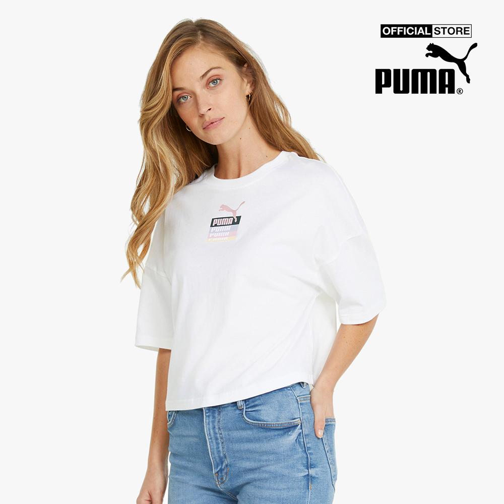 PUMA - Áo thun nữ tay ngắn Brand Love Oversized 534350