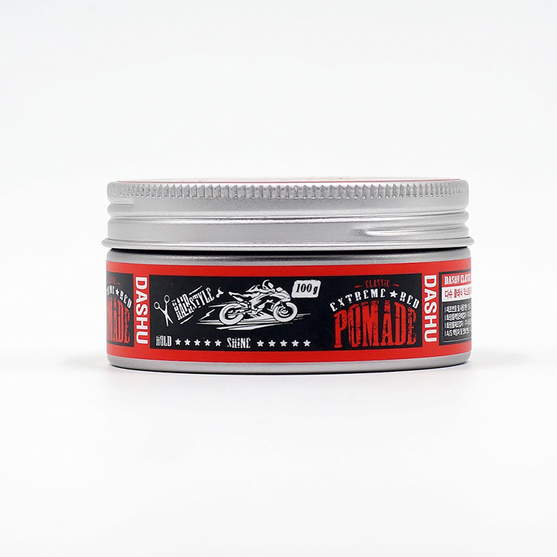 Pomade tạo kiểu tóc nam Hàn Quốc Dashu Dash Classic Renewal Extreme Red Pomade 100g, thành phần 90% thảo dược, thiết kế riêng cho người châu á, độ bóng 4, giữ nếp 10, hương nước hoa 3 tầng mùi cổ điển.