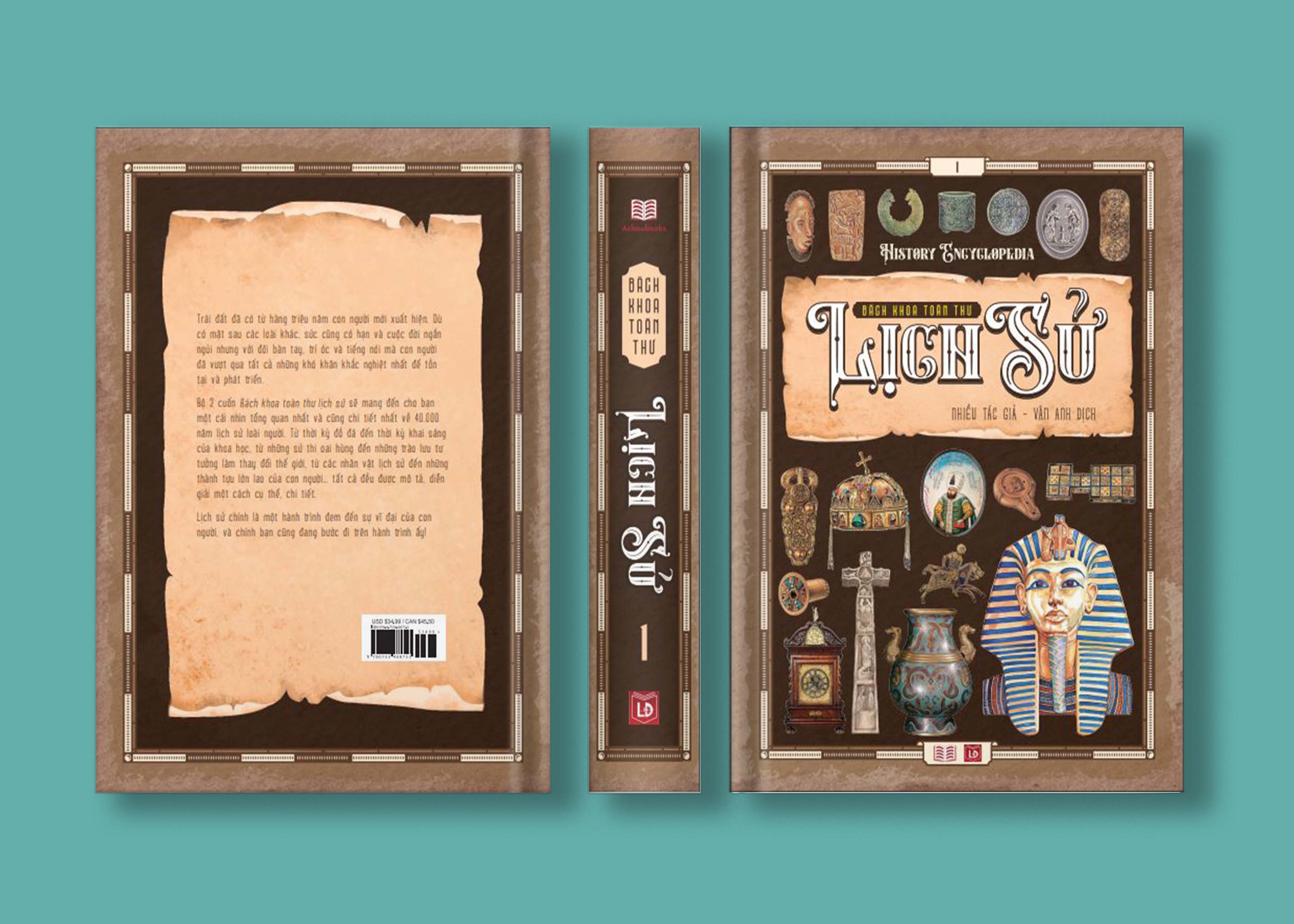 Sách Lịch Sử - Combo Bách Khoa Toàn Thư Lịch Sử Tập 1,Tập 2 - Á Châu Books - Tham Khảo Kiến Thức Lịch Sử Qua Từng Thời Kỳ