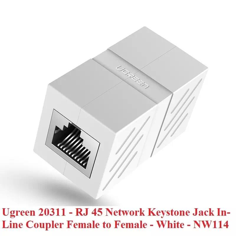 Ugreen UG20311NW114TK Màu Trắng Đầu nối dài dây mạng CAT6 cao cấp - HÀNG CHÍNH HÃNG