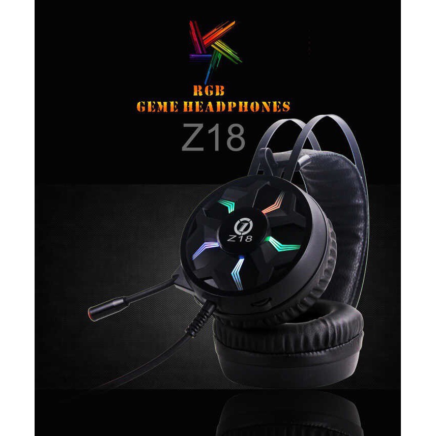 Tai nghe Z18 led RGB âm thanh 7.1 - Thích hợp 3 in 1 cổng USB CHUYÊN PHÒNG GAME - NTH