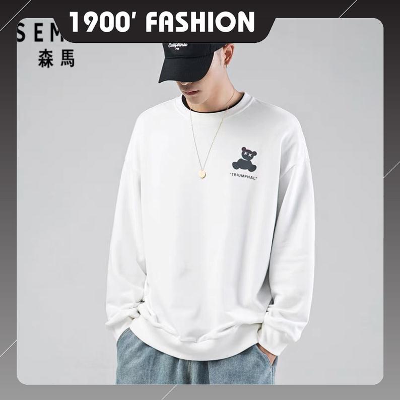Áo Nỉ Sweater phản quang hình Gấu xx Áo sweater dày dặn, áo sweater nam nữ đẹp,áo đôi đẹp