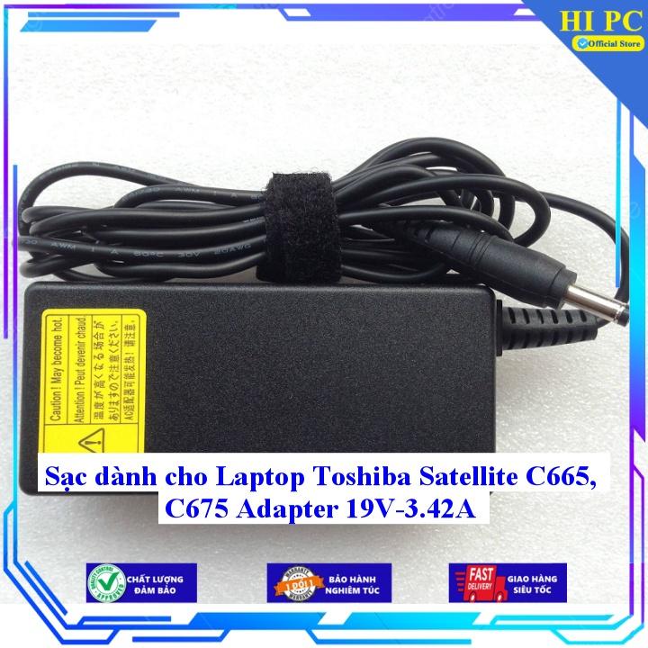 Sạc dành cho Laptop Toshiba Satellite C665 C675 Adapter 19V-3.42A - Kèm Dây nguồn - Hàng Nhập Khẩu