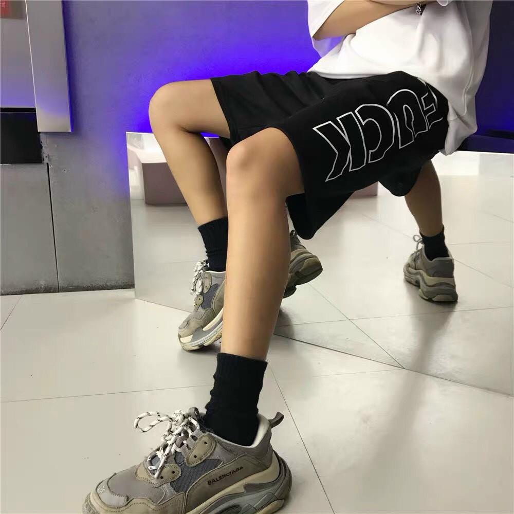 Quần short thun nam nữ F.U.C.K, quần sort Unisex màu đen, phong cách trẻ trung