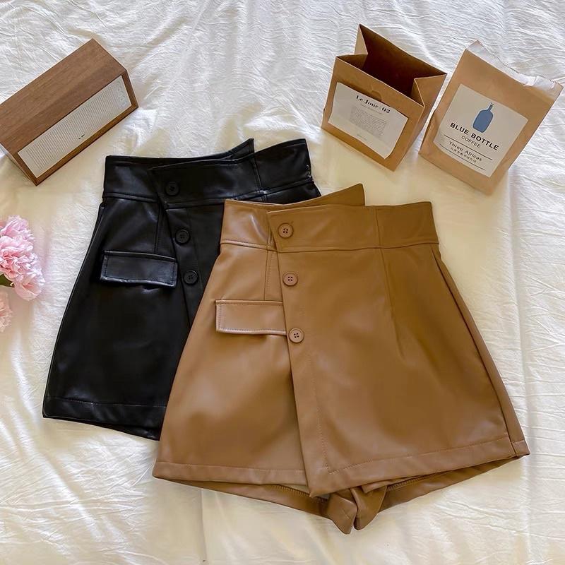 Quần Váy Da Nữ Lưng Cao 2 Túi Thời Trang TEP FASHION QV-D2C05