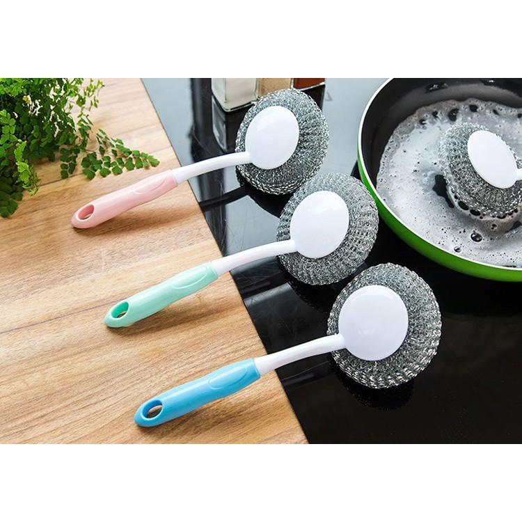 Dụng cụ cọ xoong nồi , dụng cụ vệ sinh có tay cầm đầu sắt