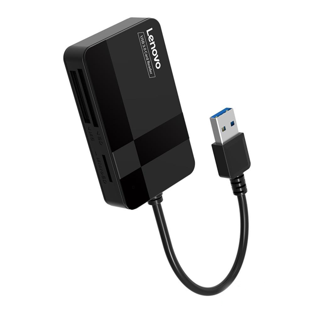 Đầu Đọc Thẻ Nhớ USB 3.0 Lenovo D302 4 trong 1 (TF, SD, CF, MS) - Hàng Nhập Khẩu