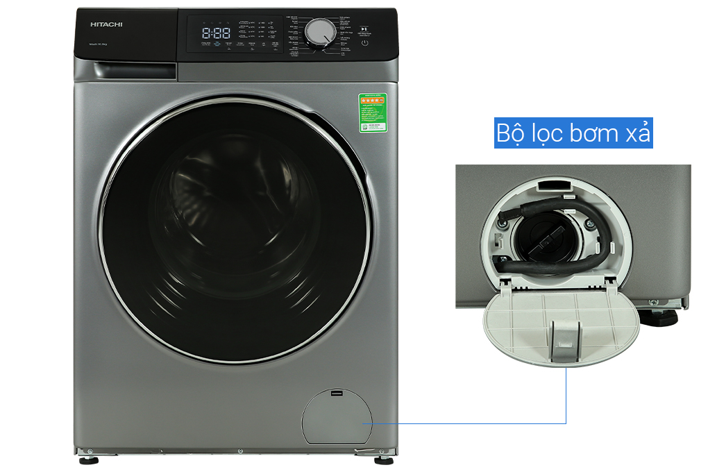 Máy giặt Hitachi Inverter 10.5 kg BD-1054HVOS - Hàng Chính Hãng - Chỉ Giao TPHCM