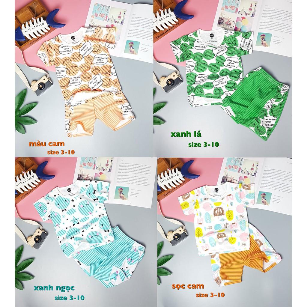 Bộ bé trai thun tay ngắn từ 11-20kg hoạ tiết dễ thương - BT687