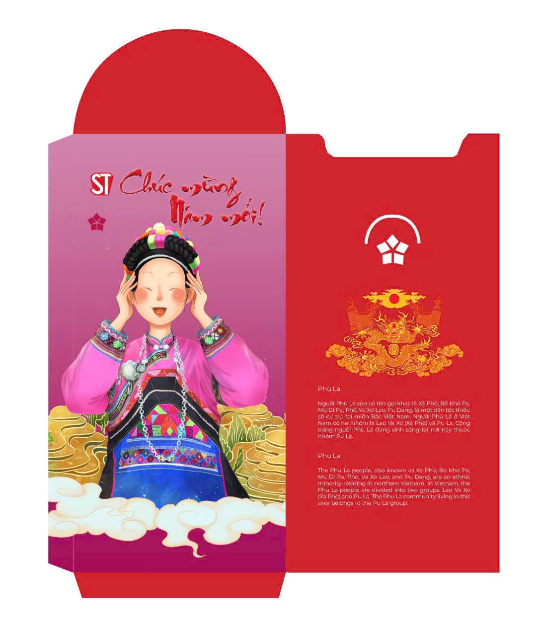 Combo 1 set Bao Lì xì (30 cái) trang phục thiếu nữ dân tộc (bạn đã góp 30 nghìn đồng cho trẻ em vùng cao)