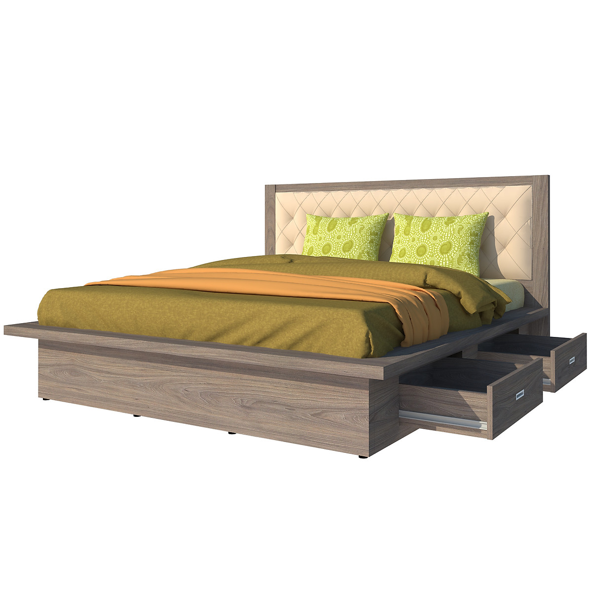 Giường ngủ 2 hộc kéo Tundo 140cm x 200cm