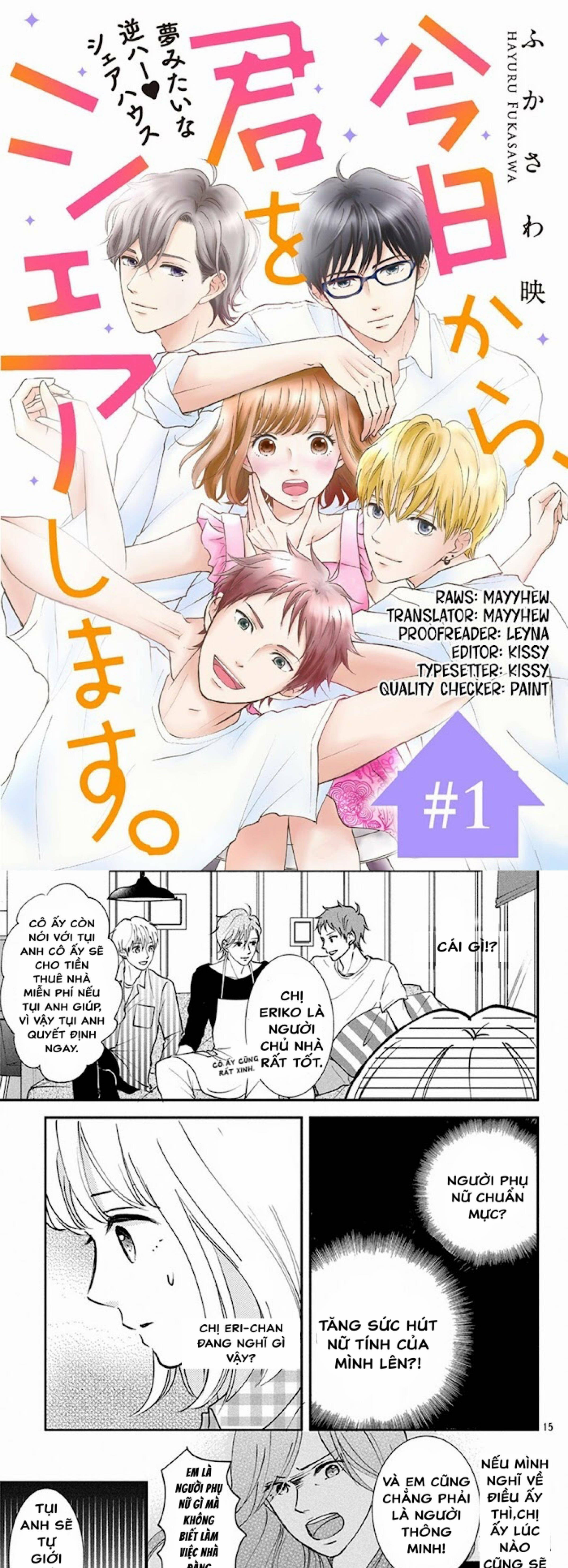 kyou kara, kimi wo share shimasu. chapter 2 1