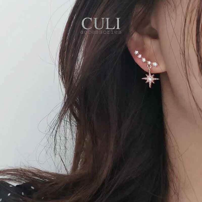 Khuyên tai hình sao rơi Falling Star cá tính HT633 - Culi accessories
