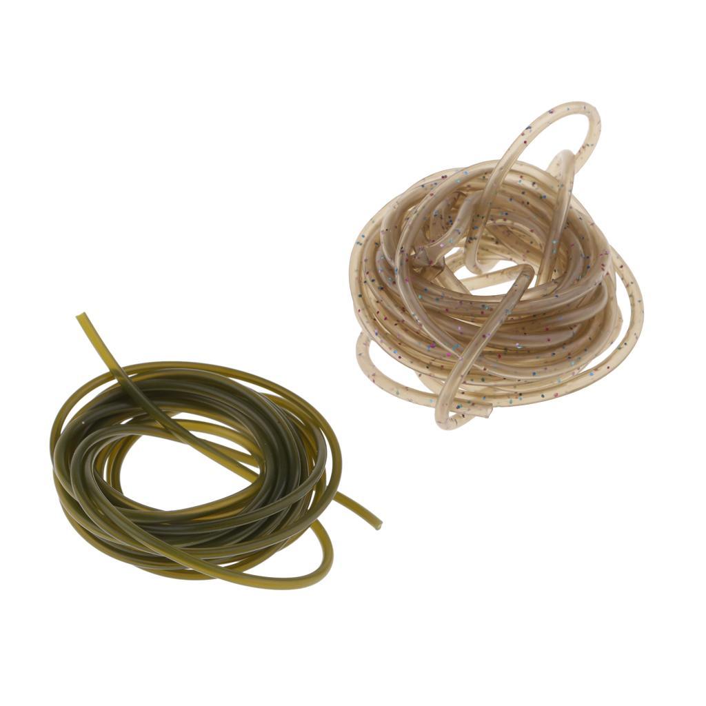2 meters Soft Rubber Rig Tube Carp Fishing Rig Sleeves Hook Line Connector, Protect Knots and Rig Components