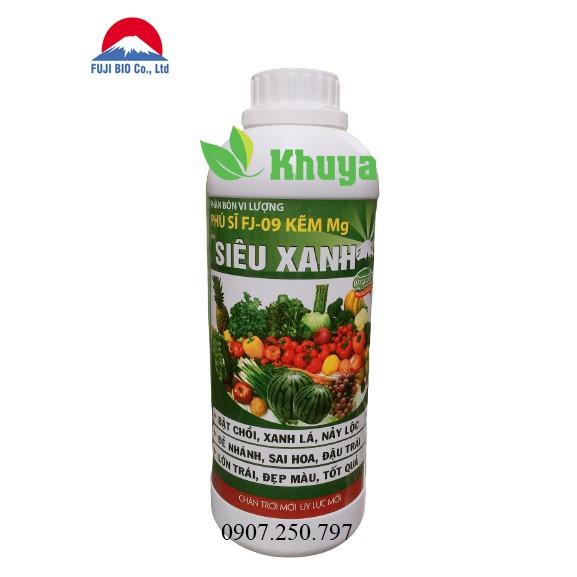 Phân Bón Vi Lượng Fj-09 Kẽm Mg Siêu Xanh 1 lít Đâm Chồi - Xanh Lá