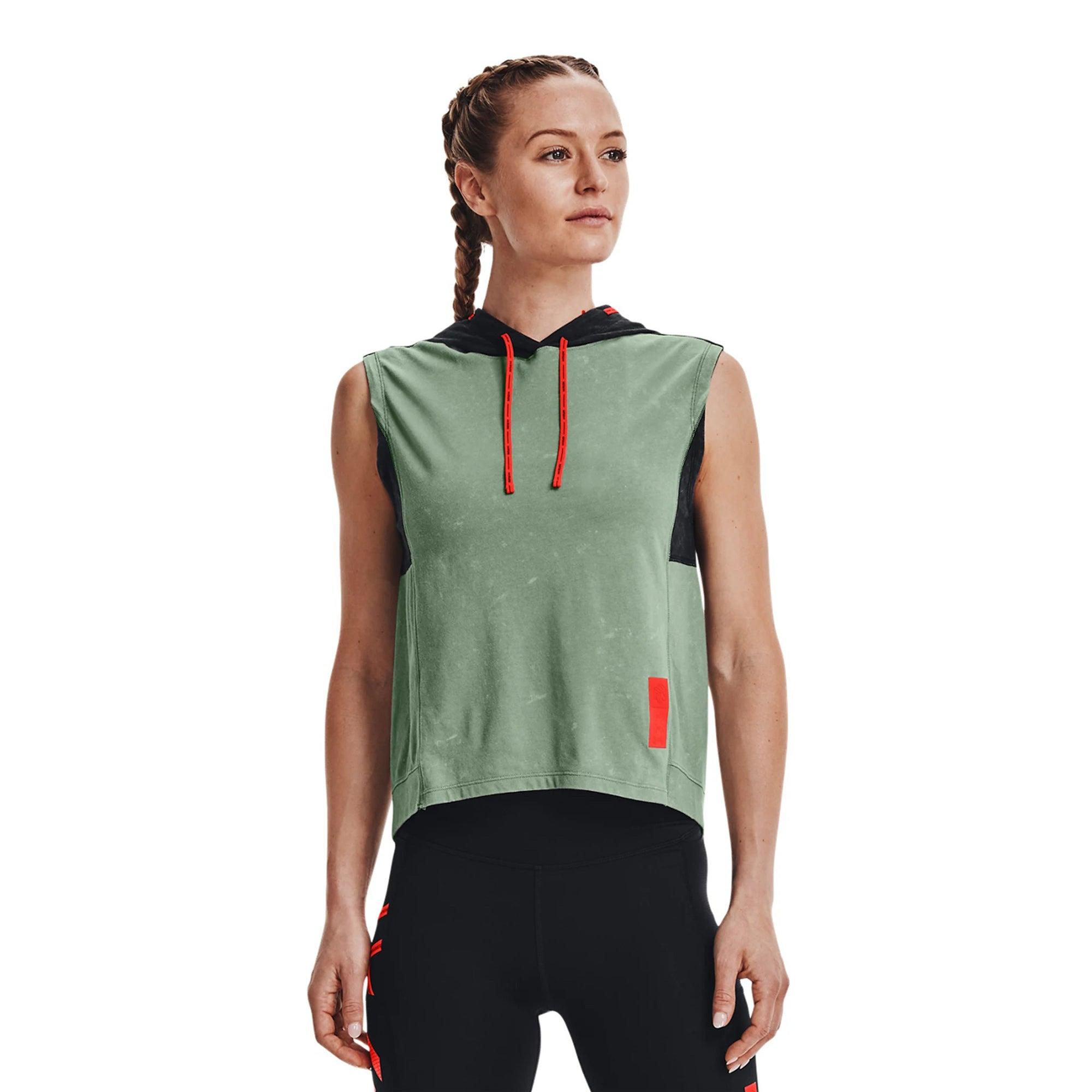 Áo ba lỗ có nón thể thao nữ Under Armour Run Anywhere - 1365643-348