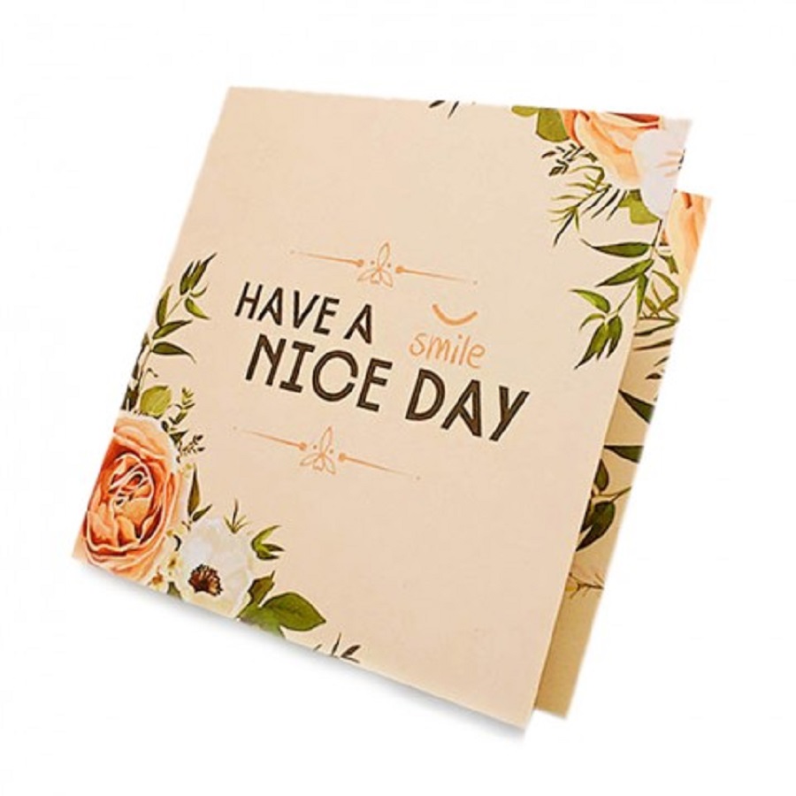 combo 10 Thiệp mừng vuông gấp Have a Nice day