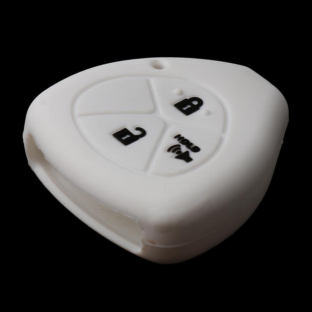 2 Pieces White Car Key Case Shell Protector Silicone for